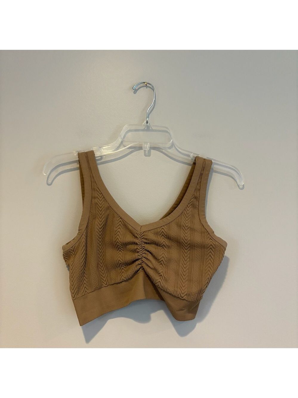 Aerie Ribbed Tan Crop Top Size XL